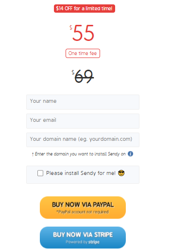 Đăng ký tải Sendy trên website