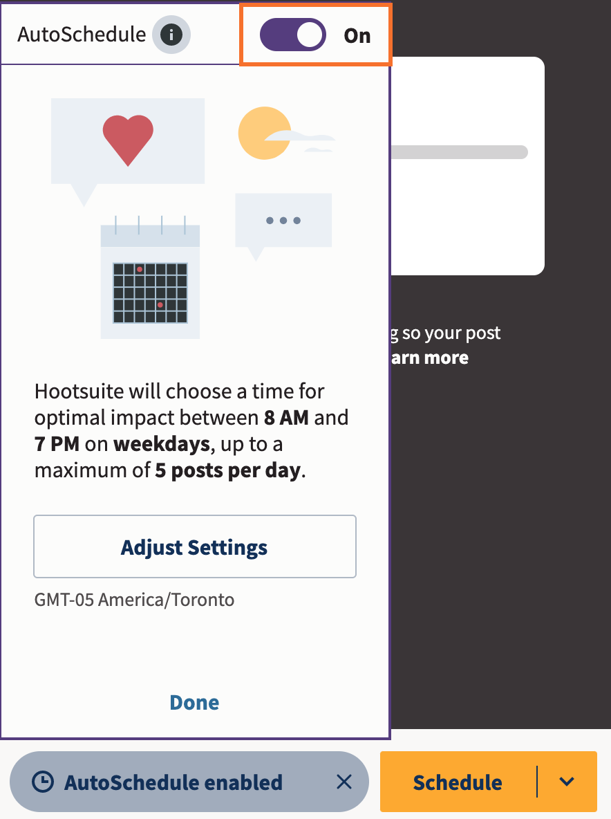 Tính năng lên lịch tự động trên Hootsuite